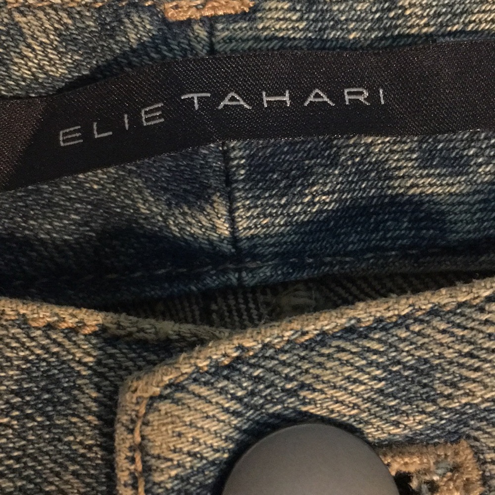 💜NWT.ELIE TAHARI ,VINTAGE LIGHT BLUE JEAN ,Size2p - Picture 5 of 8